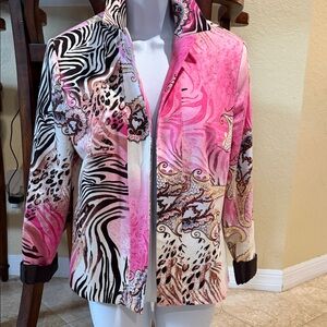 Pink and Black Animal Print Jacket